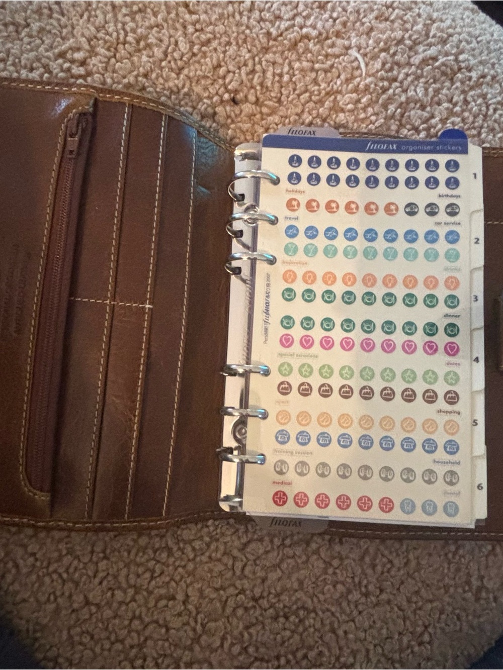 Brown Leather Snap Filofax Malden personal Organizer antiqued leather - Picture 6 of 13